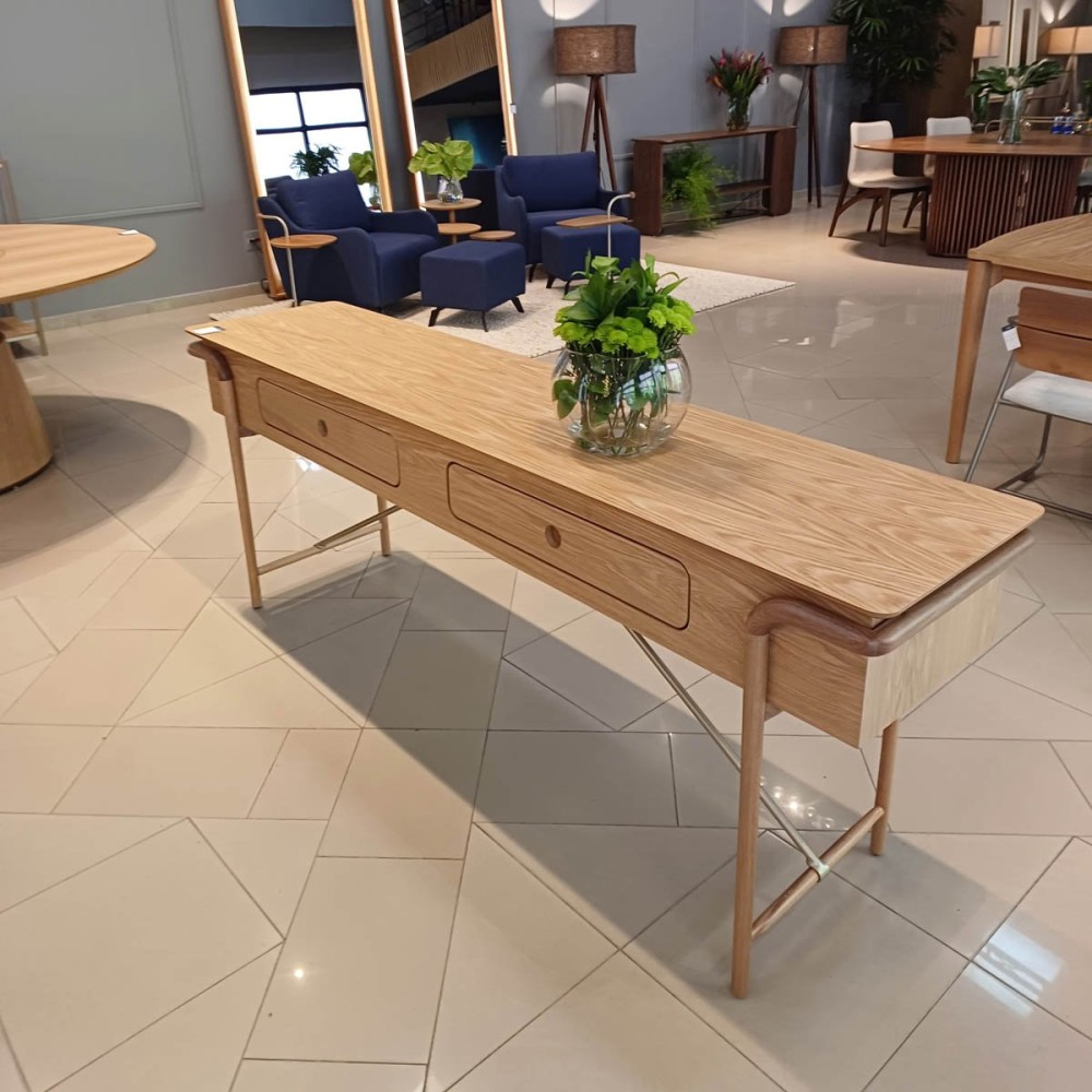 Aparador Coral Laminado com 2 Gavetas Pés em Madeira de Manejo e Travas em Metal Design by Alan Mantovani