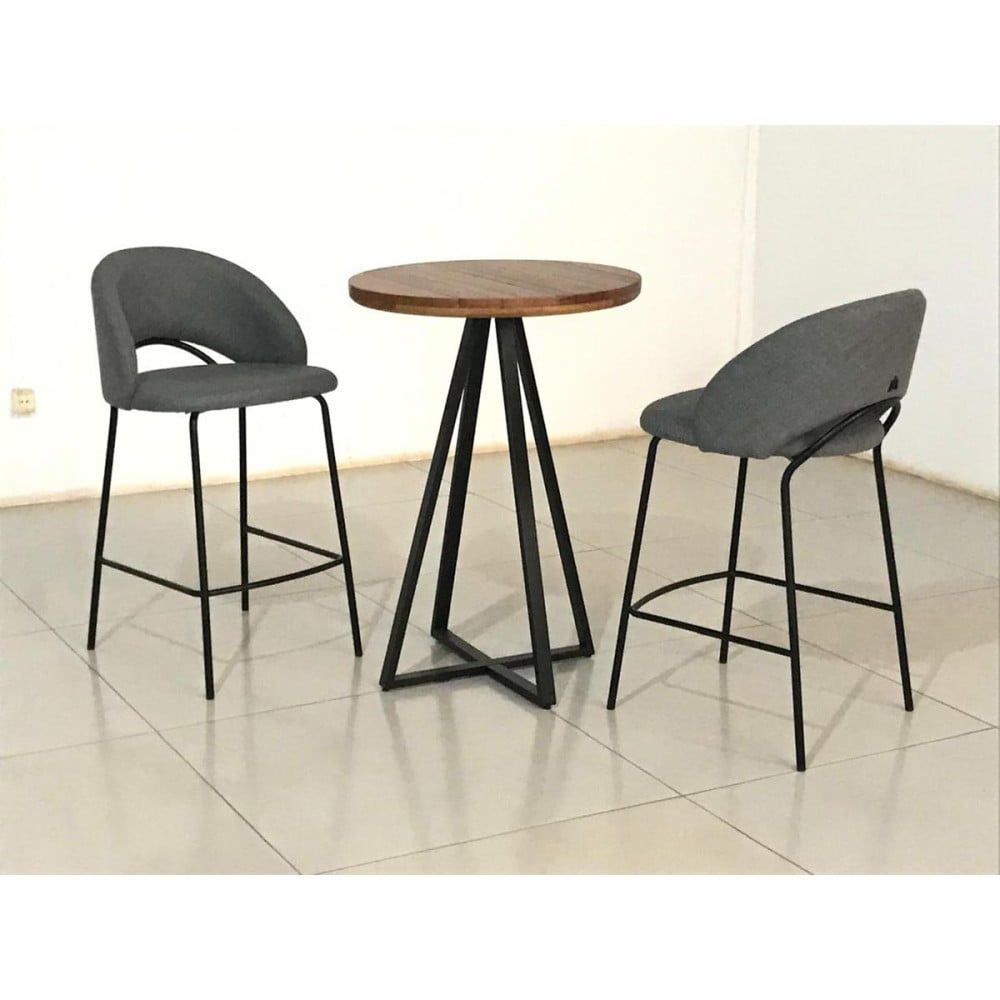 Banqueta Deander Estofada Estrutura Aço Carbono Pintura Eletrostática Design Moderno
