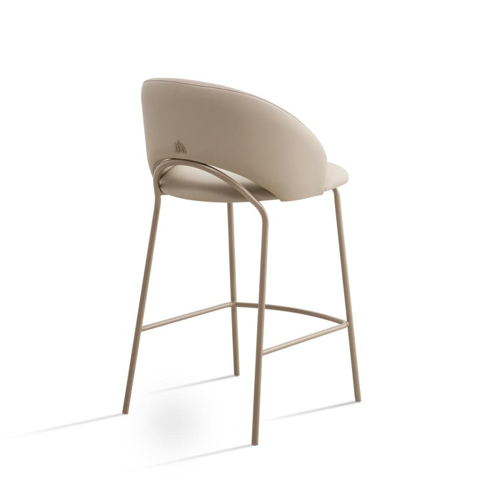 Banqueta Deander Estofada Estrutura Aço Carbono Pintura Eletrostática Design Moderno