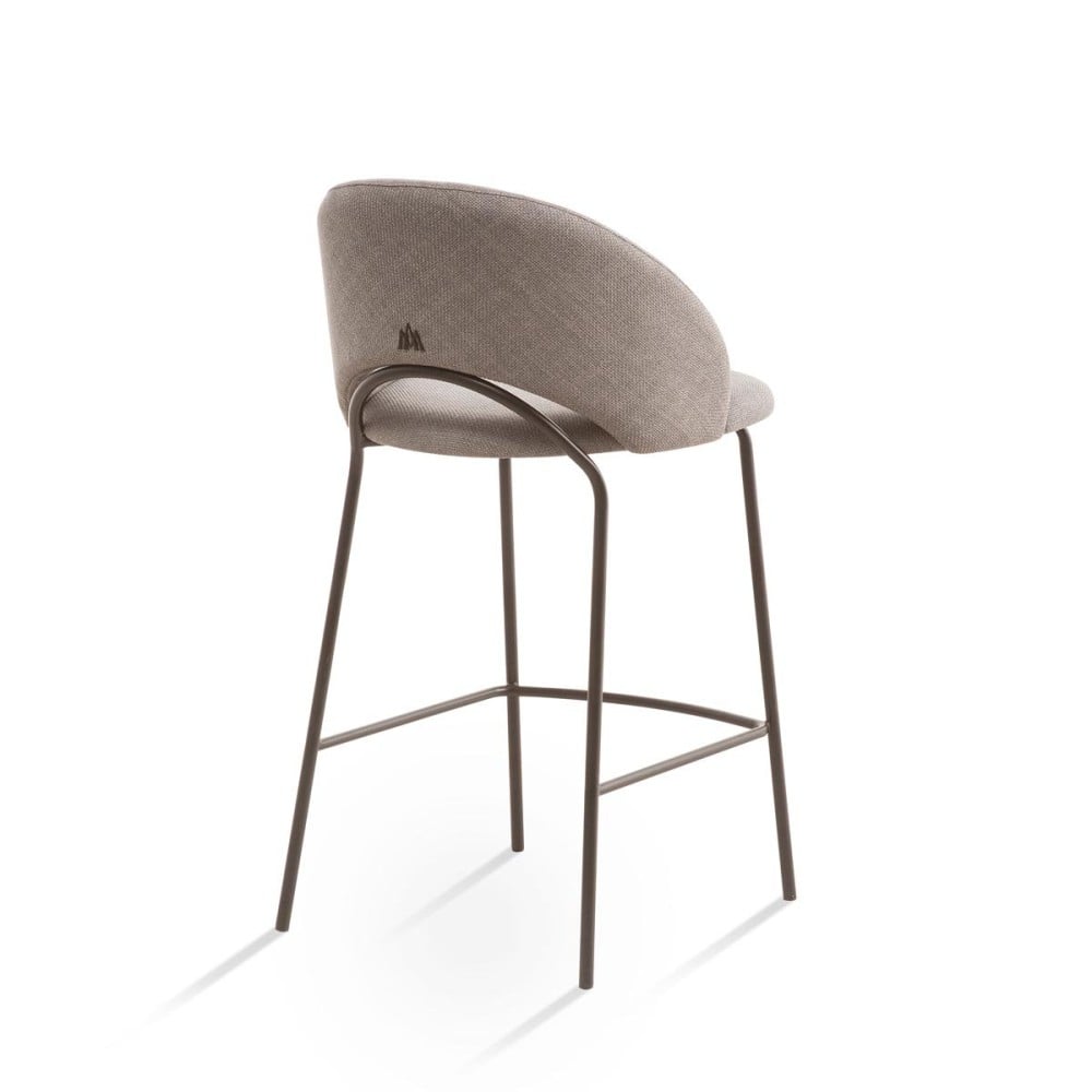 Banqueta Deander Estofada Estrutura Aço Carbono Pintura Eletrostática Design Moderno