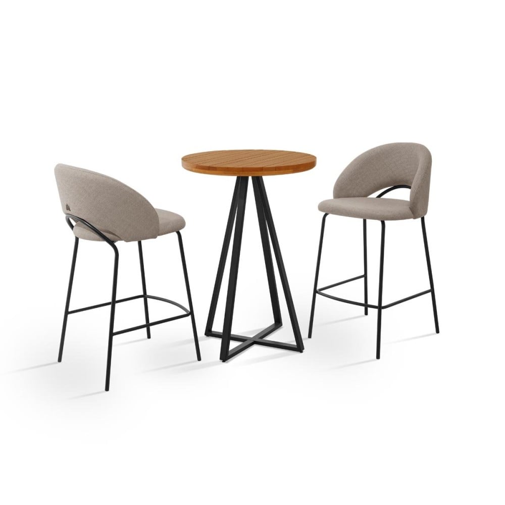 Banqueta Deander Estofada Estrutura Aço Carbono Pintura Eletrostática Design Moderno
