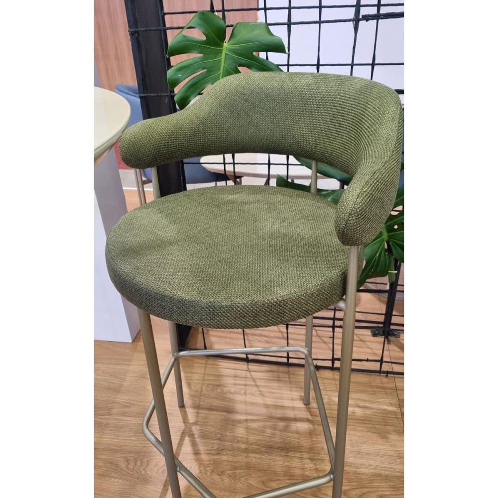 Banqueta Dheély Estofada Estrutura Aço Carbono Pintura Eletrostática Design Moderno