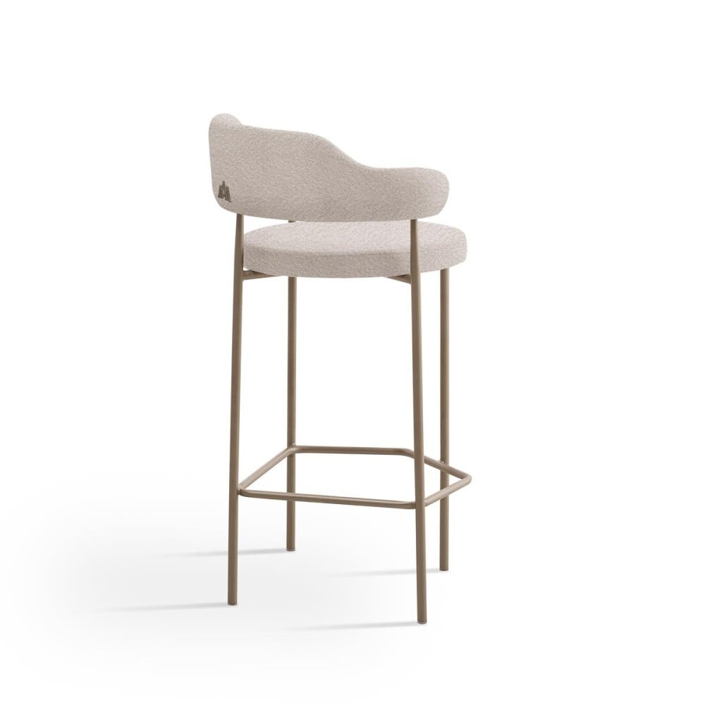 Banqueta Dheély Estofada Estrutura Aço Carbono Pintura Eletrostática Design Moderno