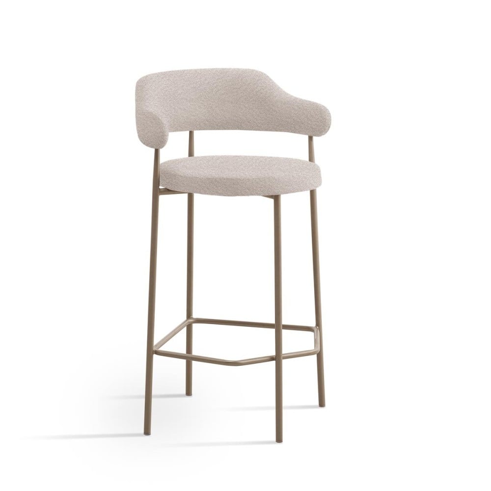 Banqueta Dheély Estofada Estrutura Aço Carbono Pintura Eletrostática Design Moderno