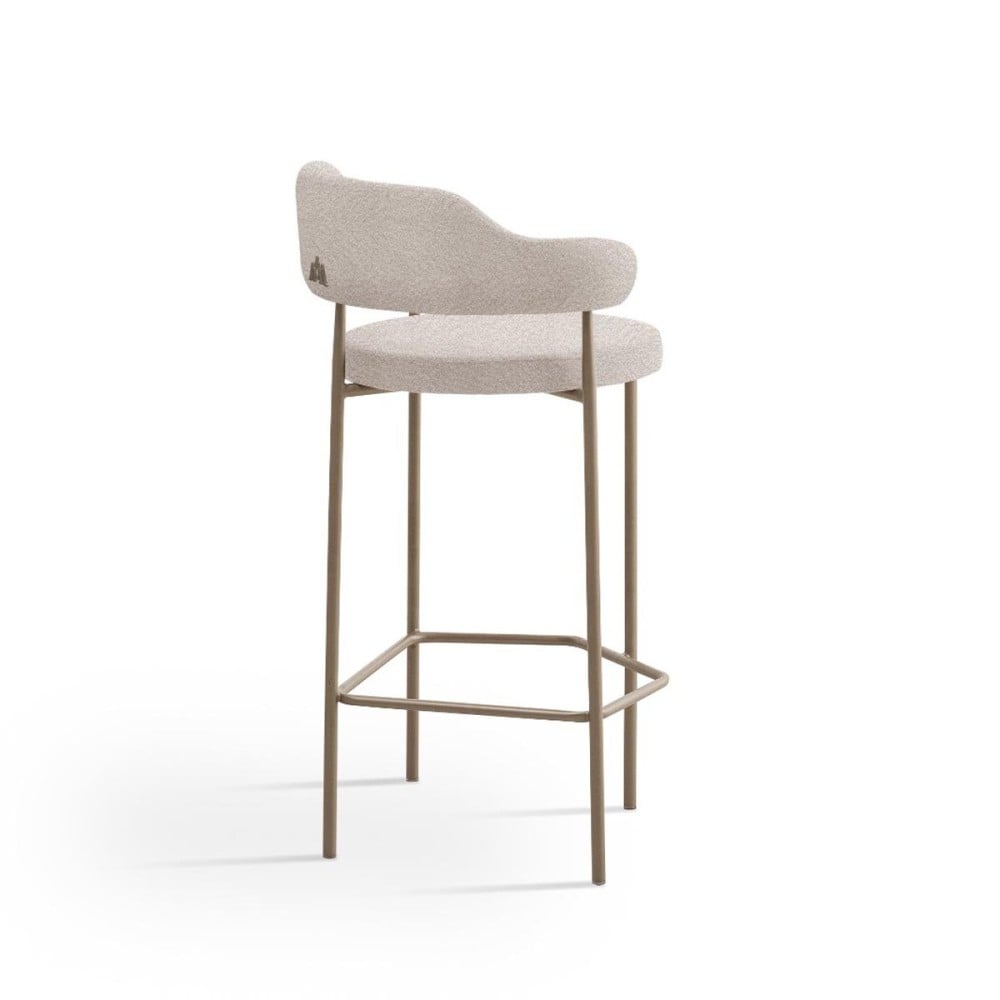 Banqueta Dheély Estofada Estrutura Aço Carbono Pintura Eletrostática Design Moderno