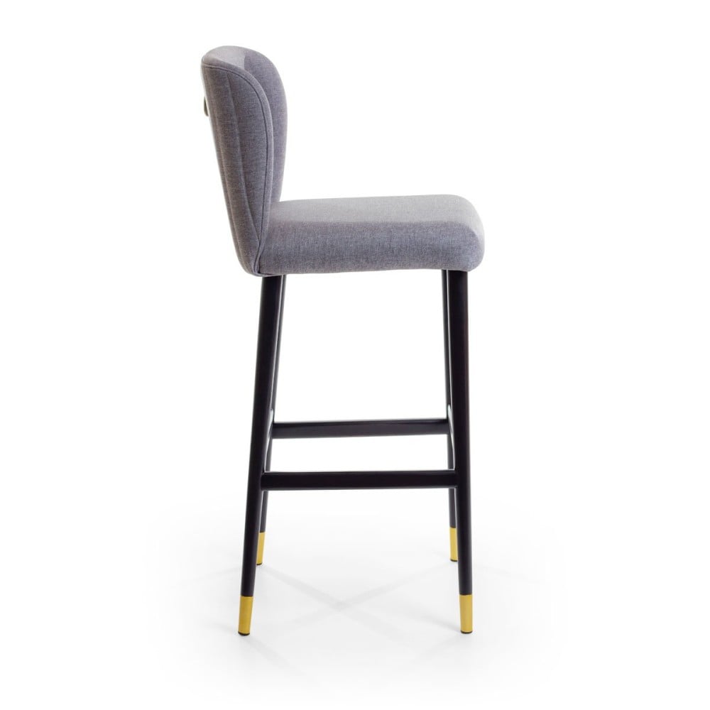 Banqueta Marina Encosto com Argola Detalhe Gomado Pés Madeira com Ponteiras em Metal Estrutura Madeira Liptus Design Sustentável