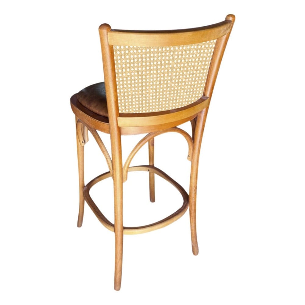 Banqueta Rio Negro Assento Estofado Encosto Palhinha Indiana Design by Michael Thonet 