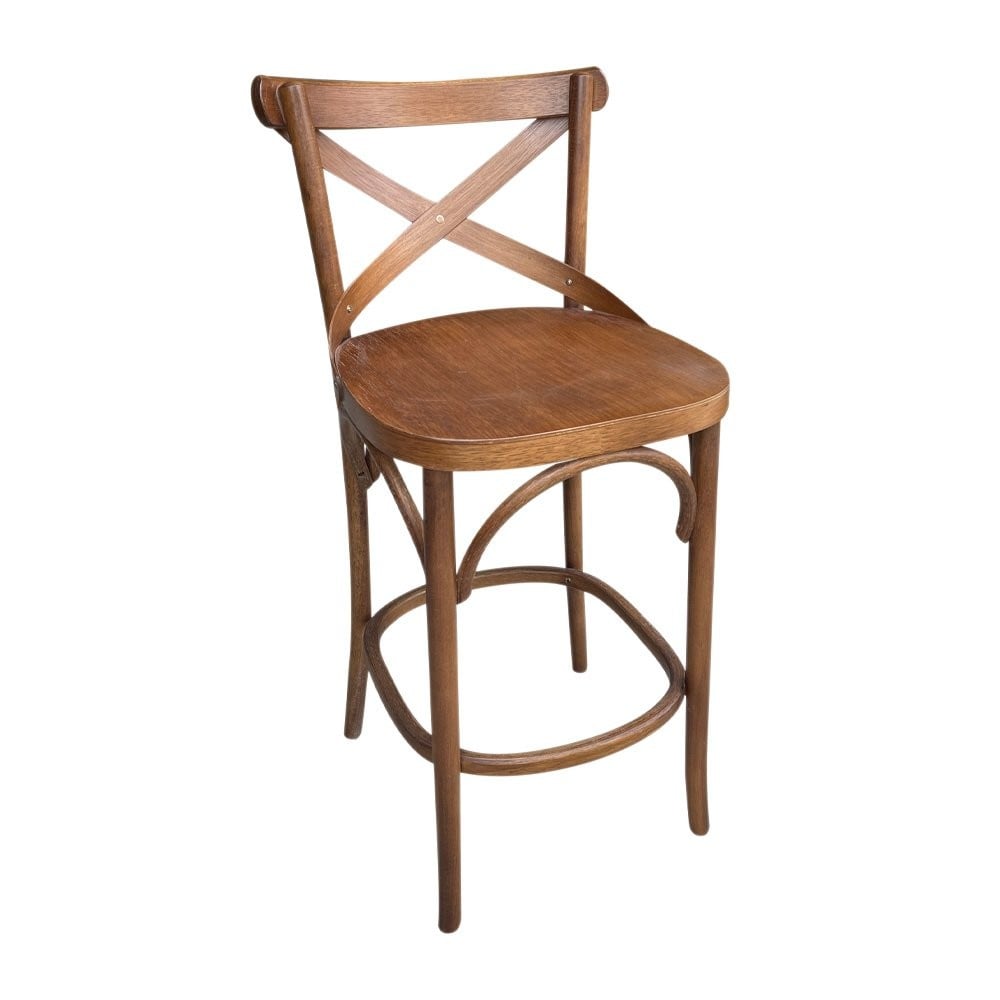Banqueta X Madeira Maciça Design by Michael Thonet