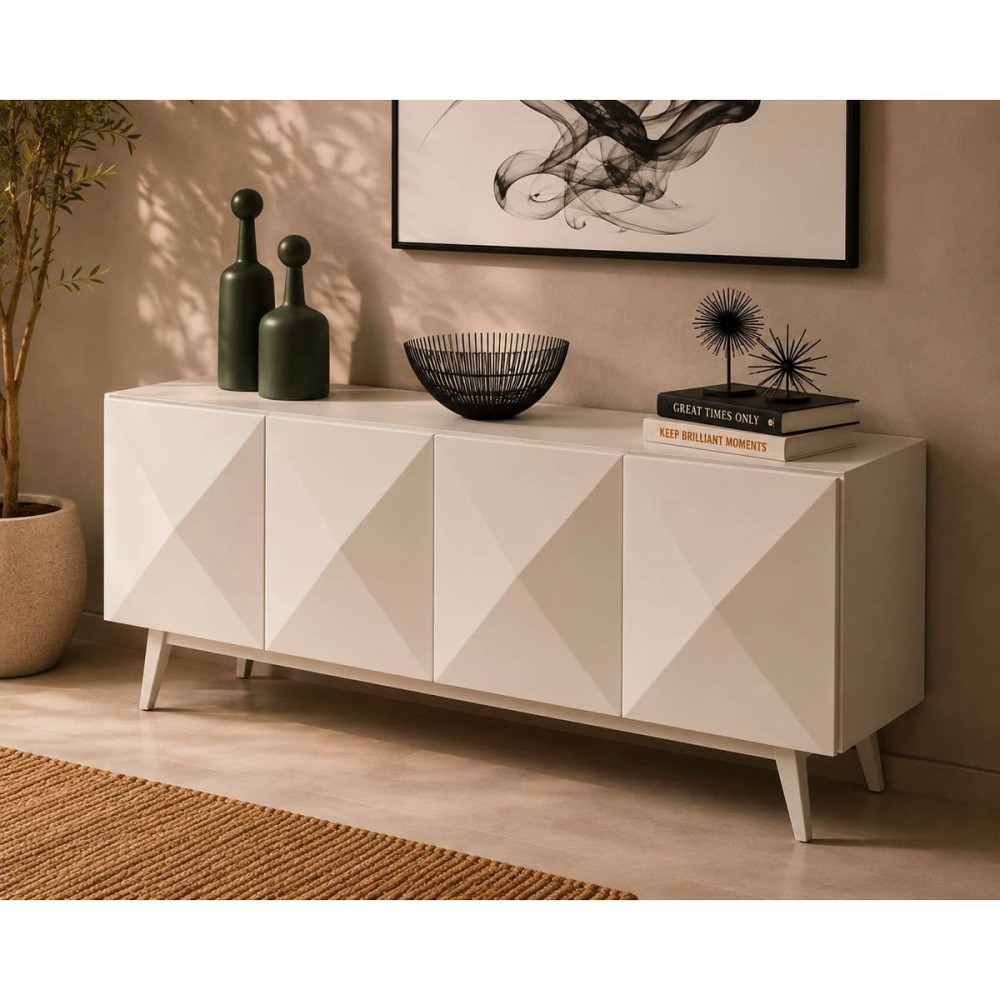 Buffet Rubi com Portas Gaveteiro Interno Base Madeira Jequitibá Design by Studio 3 Design