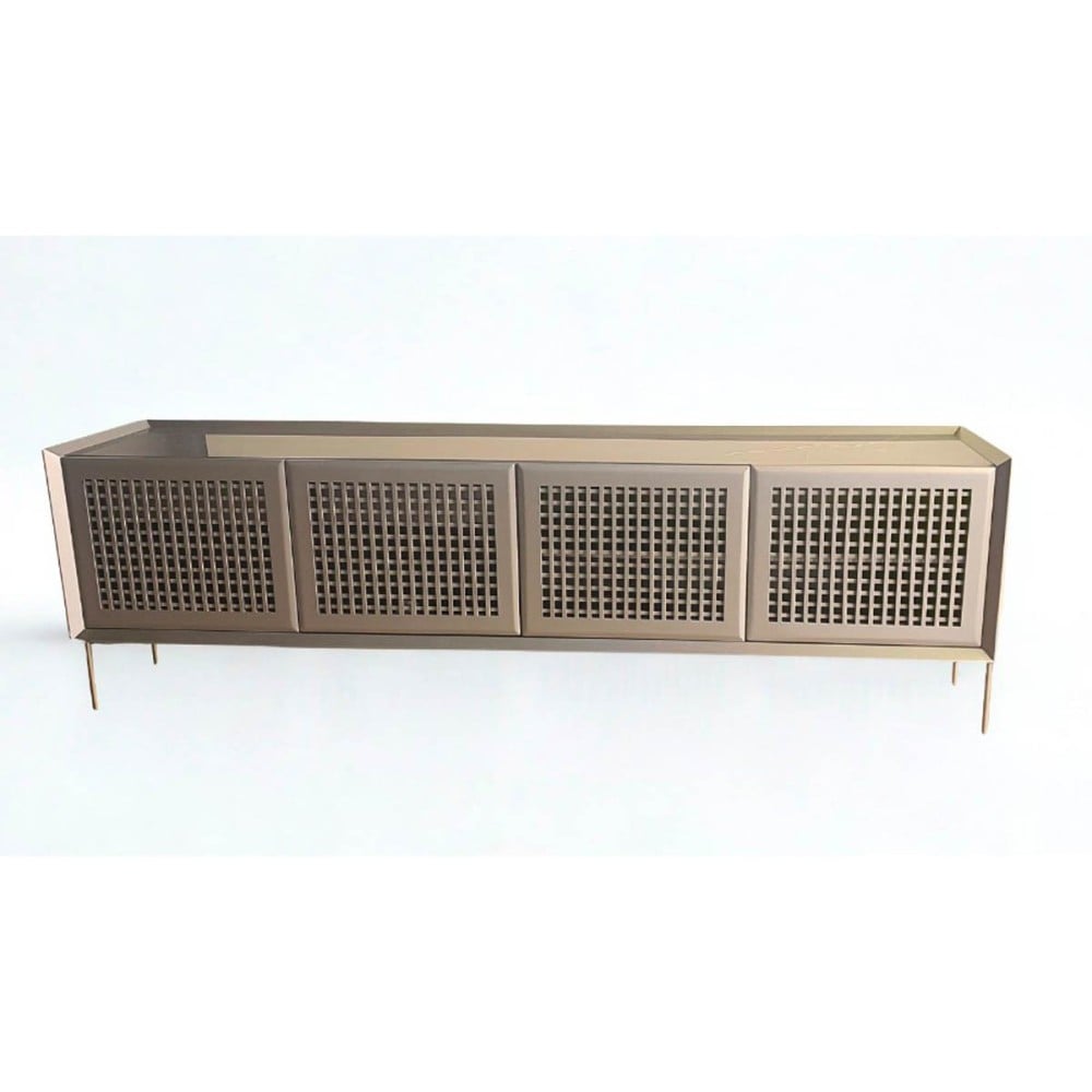 Buffet Jasper com Portas Gaveta Interna Madeira de Manejo Base Aço Carbono Design by Alan Mantovani