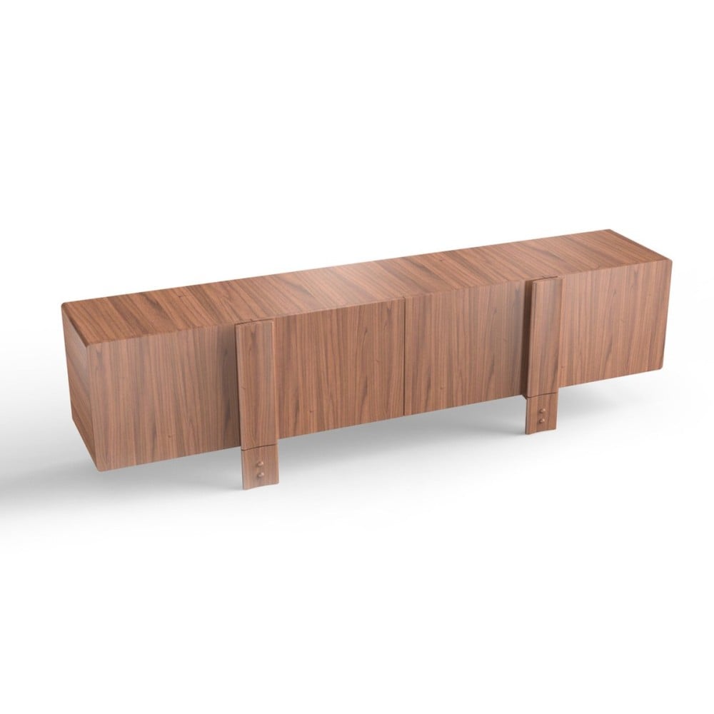Buffet Path 4 Portas Lâmina Natural Pés em Madeira Lyptus Brasil Tingida Design by Sérgio Batista