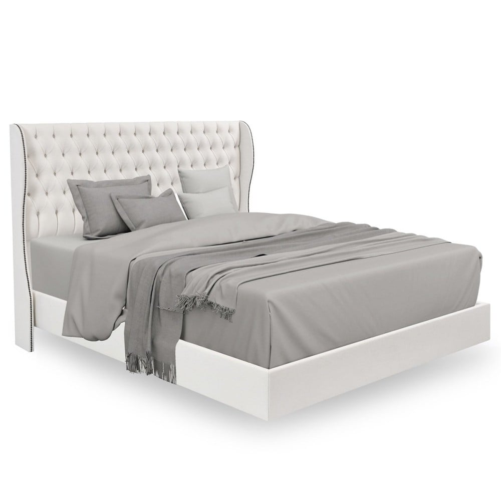 Cabeceira de Cama Melrose Estofada Detalhes em Capitonê e Tachas