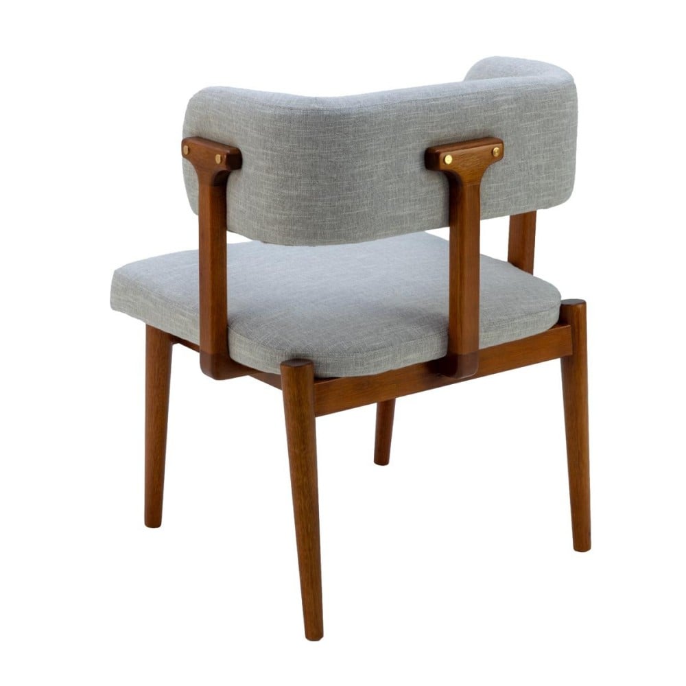 Cadeira Atria Estofada com Encosto Semicircular Estrutura em Madeira Eucalipto Design by Dirce Ayco