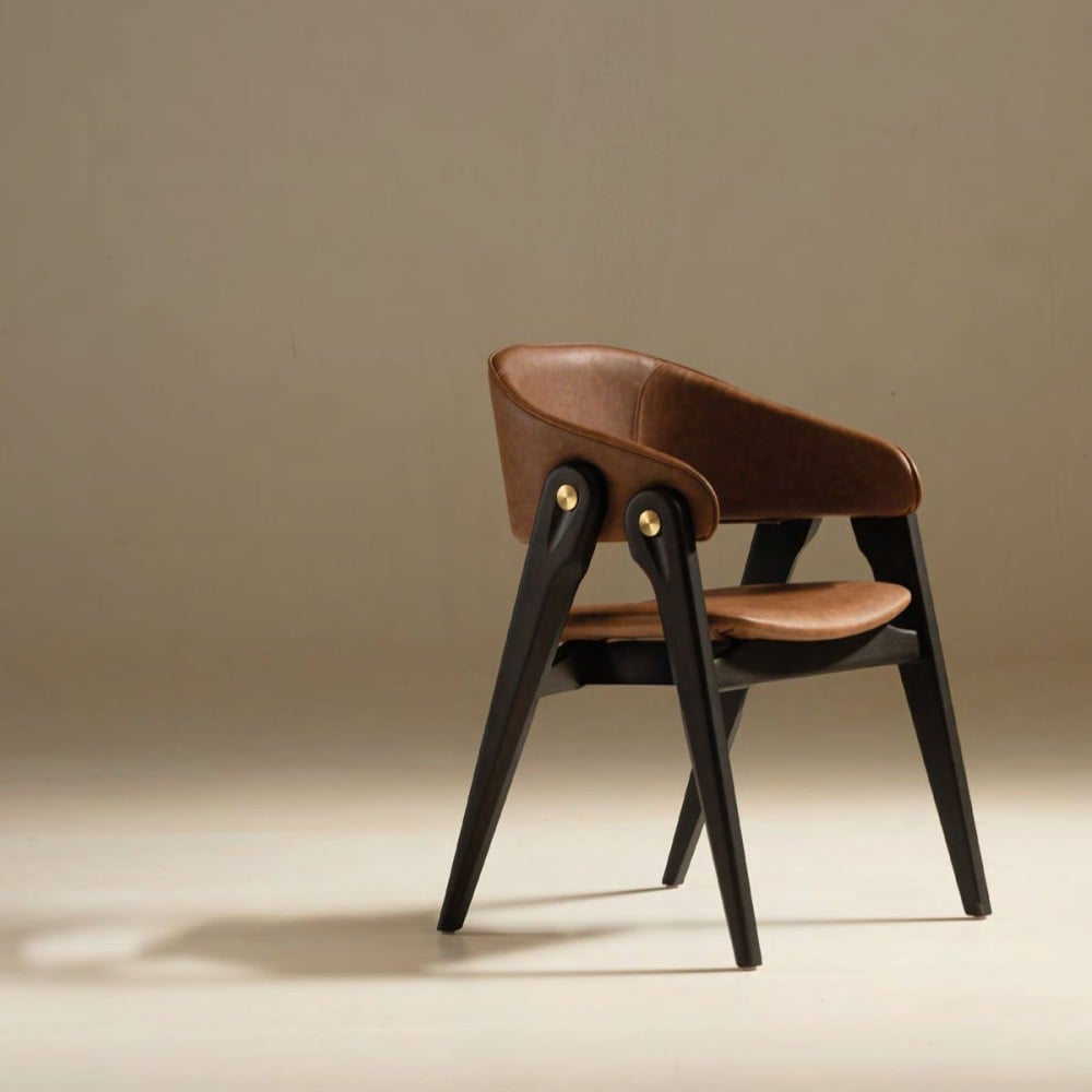 Cadeira Aurion Estofada Estrutura Madeira Maciça Design Premiado by Luiz Bossardi