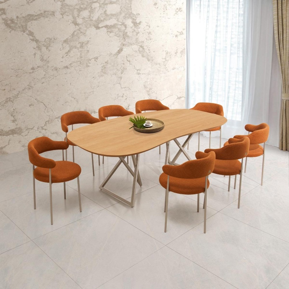 Cadeira Dheély Estofada Estrutura Aço Carbono Pintura Eletrostática Design Moderno