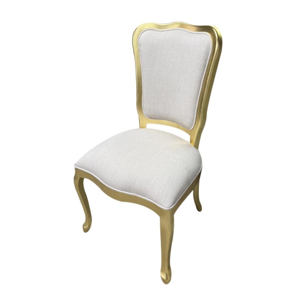 Cadeira Inglesa Estofada Detalhe com Debrum Madeira Maciça Design de Luxo Artesanal
