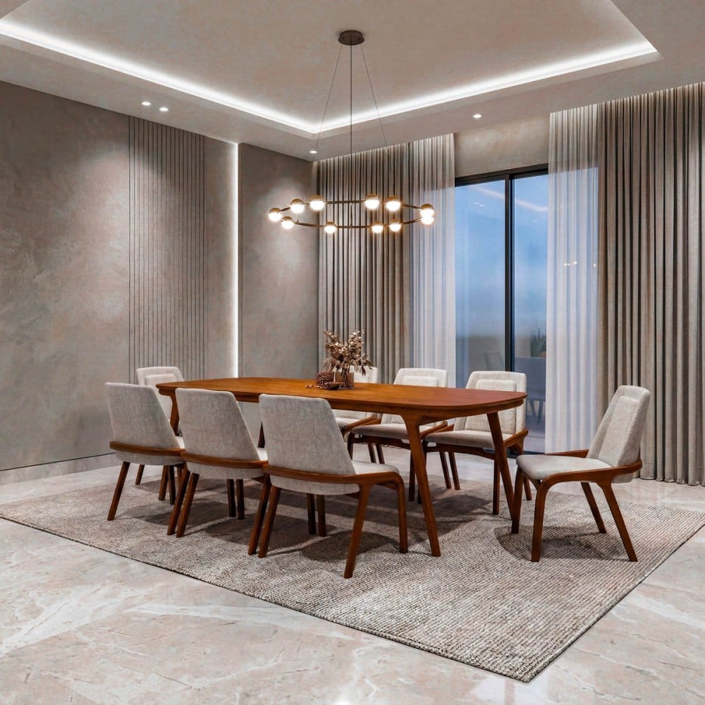 Cadeira Janyus Estofado Anatômico Encosto em Relevo Estrutura em Madeira Eucalipto Design Jhoel Silva