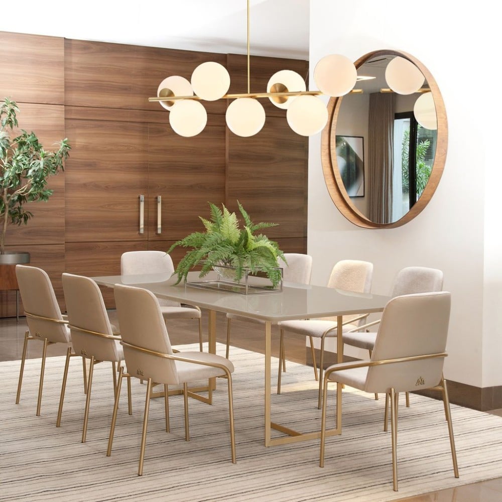 Cadeira Kiara Estofada Base Metal Pintura Eletrostática Design Moderno