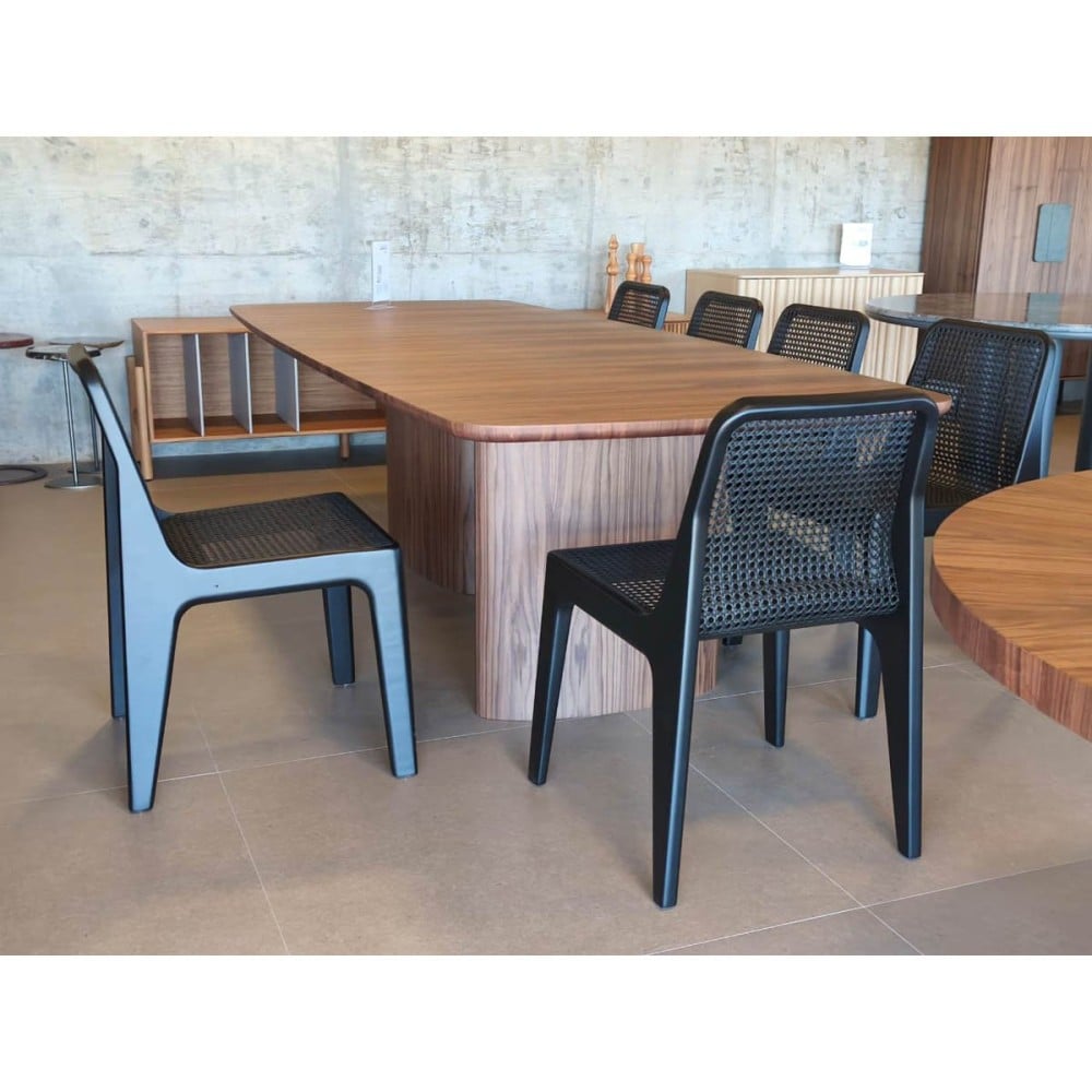 Cadeira Kysara Concha em Rattan Estrutura Madeira Maciça Design Premiado by Aciole Félix