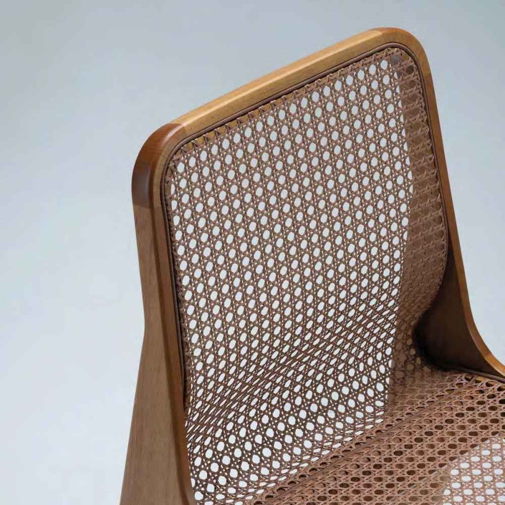 Cadeira Kysara Concha em Rattan Estrutura Madeira Maciça Design Premiado by Aciole Félix