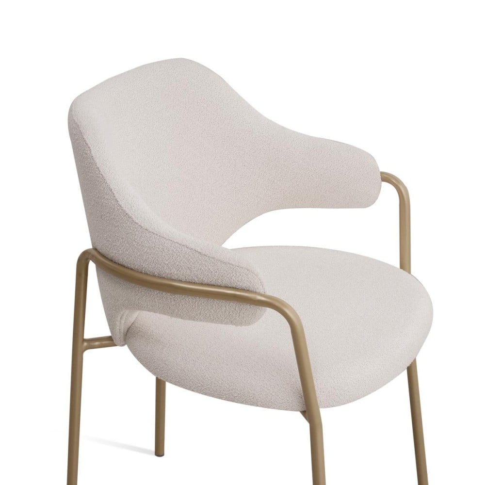 Cadeira Livinia Estofada Estrutura Aço Carbono Pintura Eletrostática Design Moderno