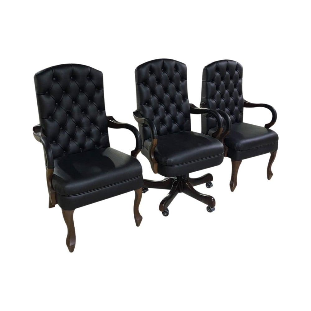 Cadeira Luxo Capitonê Design Clássico