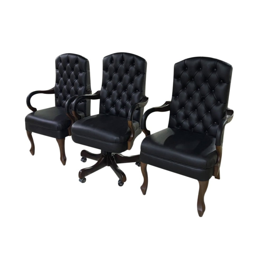 Cadeira Luxo Capitonê Design Clássico