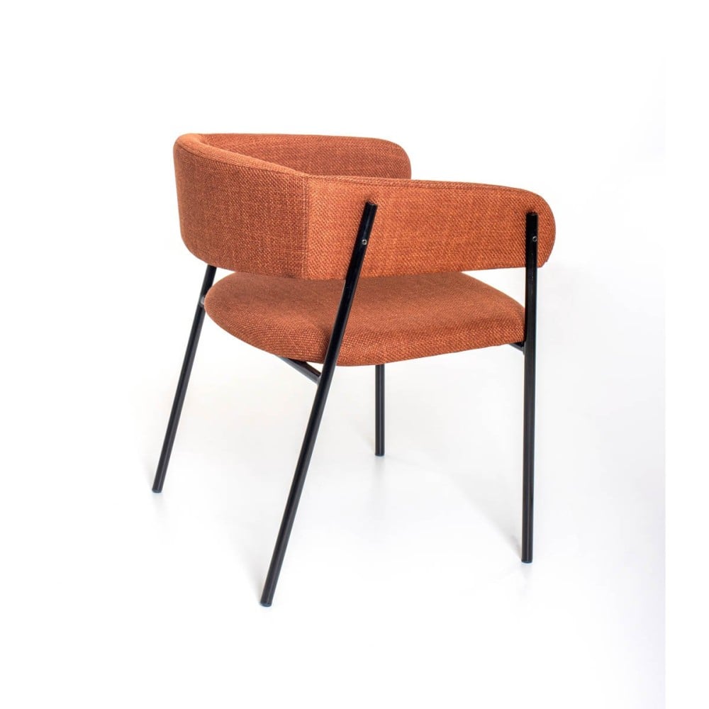 Cadeira Semilla Estofada Encosto Multilaminado Estrutura Aço Carbono Design Contemporâneo