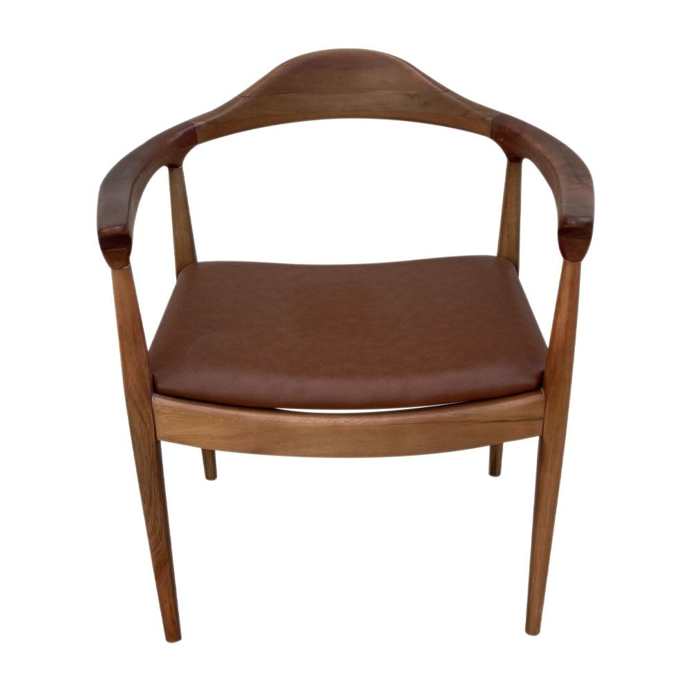 Cadeira The Chair Couro Legitimo designer Hans Wegner