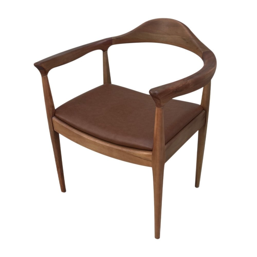 Cadeira The Chair Couro Legitimo designer Hans Wegner