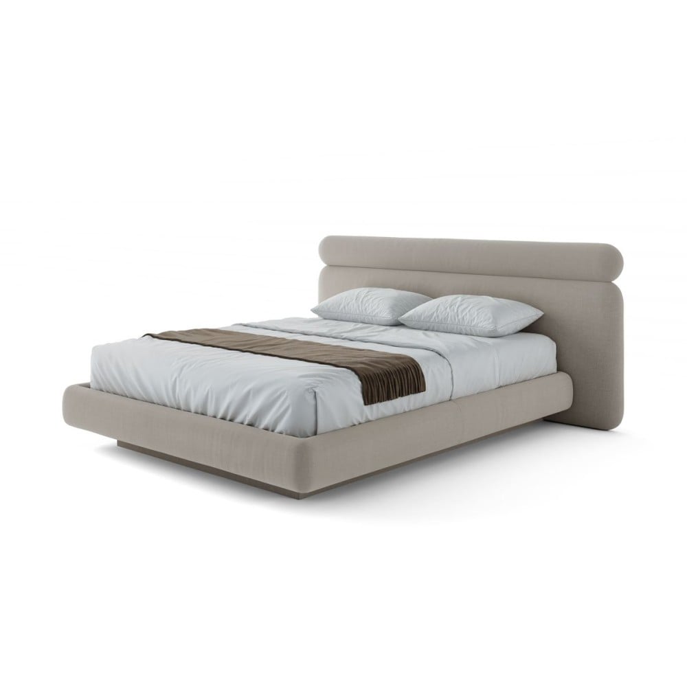 Cama Apis Estofada Design Flutuante Base Bipartida