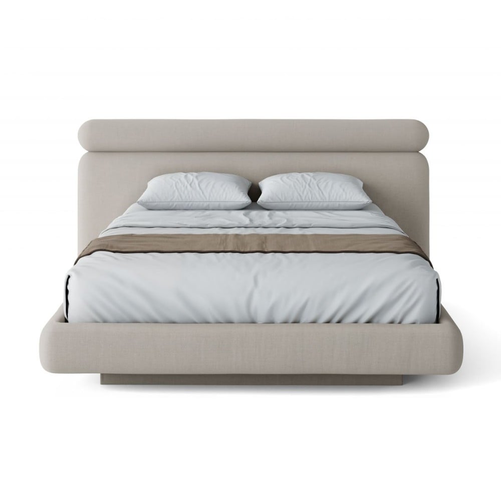 Cama Apis Estofada Design Flutuante Base Bipartida