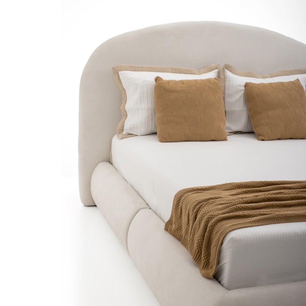 Cama Asterny Estofada Base Bipartida Estrutura Madeira Eucalipto Reflorestada