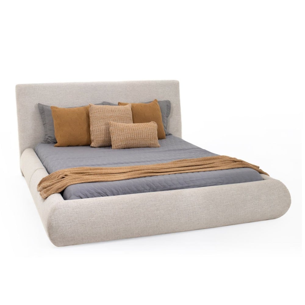 Cama Samantha Estofada Base Bipartida Estrutura Madeira Eucalipto Reflorestada
