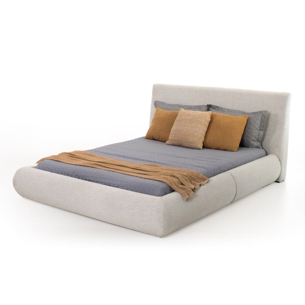 Cama Samantha Estofada Base Bipartida Estrutura Madeira Eucalipto Reflorestada