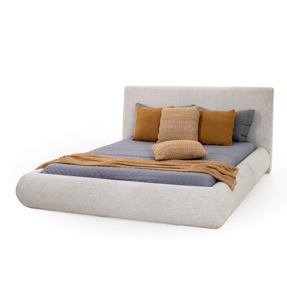 Cama Samantha Estofada Base Bipartida Estrutura Madeira Eucalipto Reflorestada