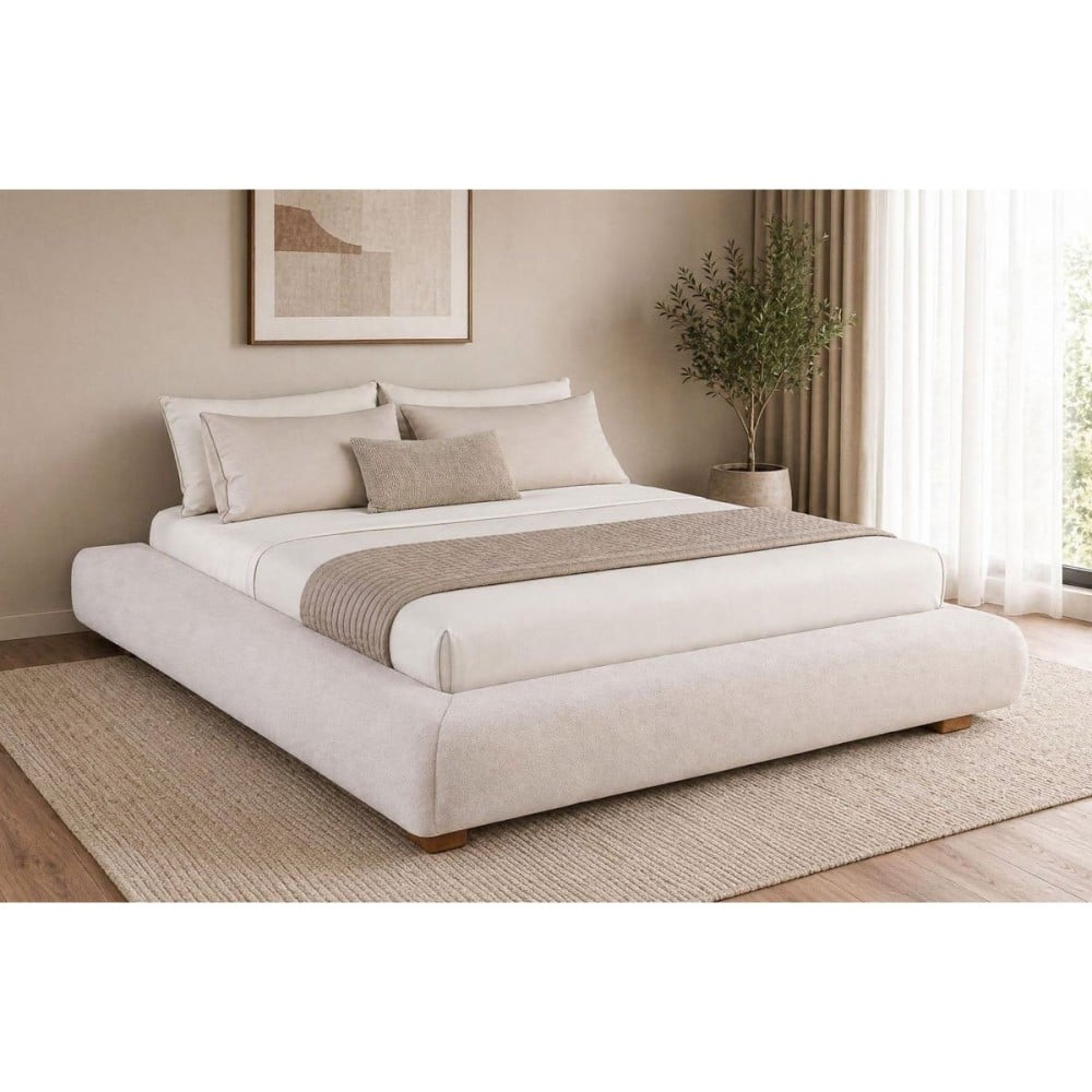 Cama Sonnay Estofada Cabeceira com Painel em Relevo
