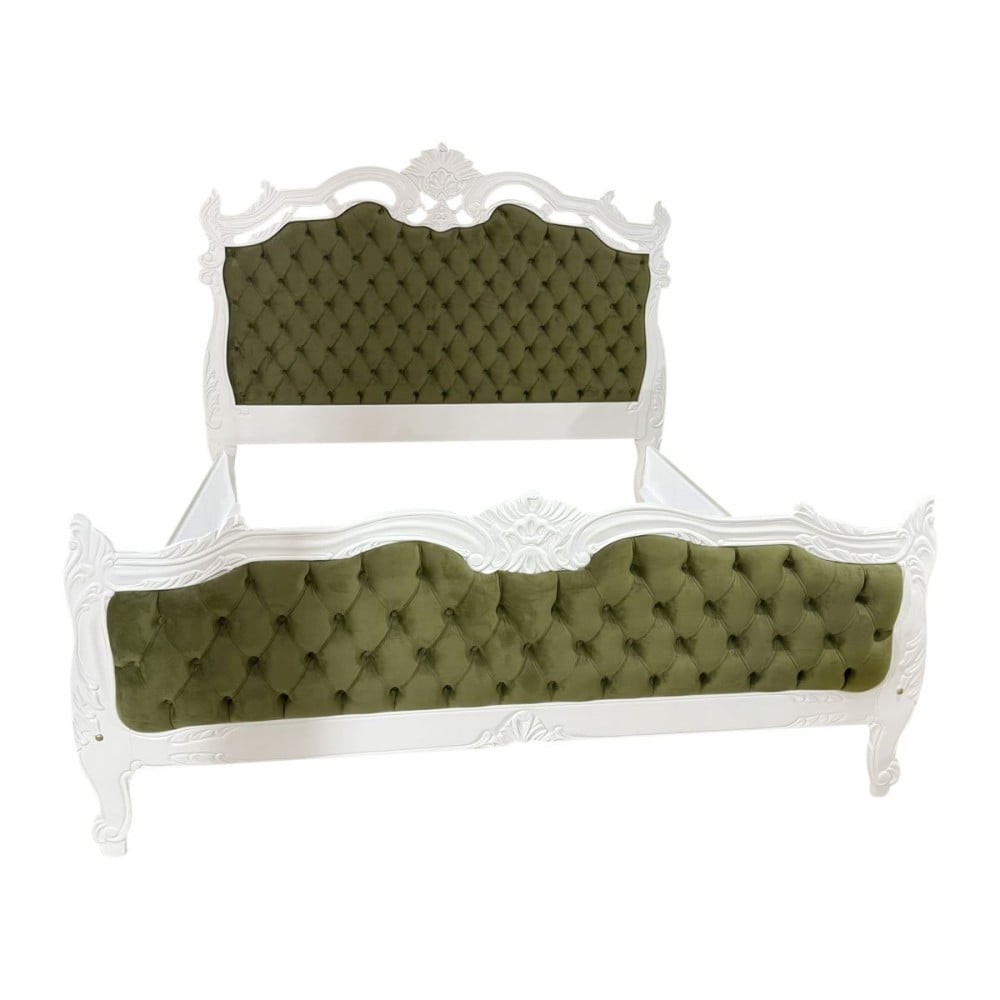 Cama Versalhes Luxo Estofada Detalhes em Capitonê Design de Luxo Peça Artesanal
