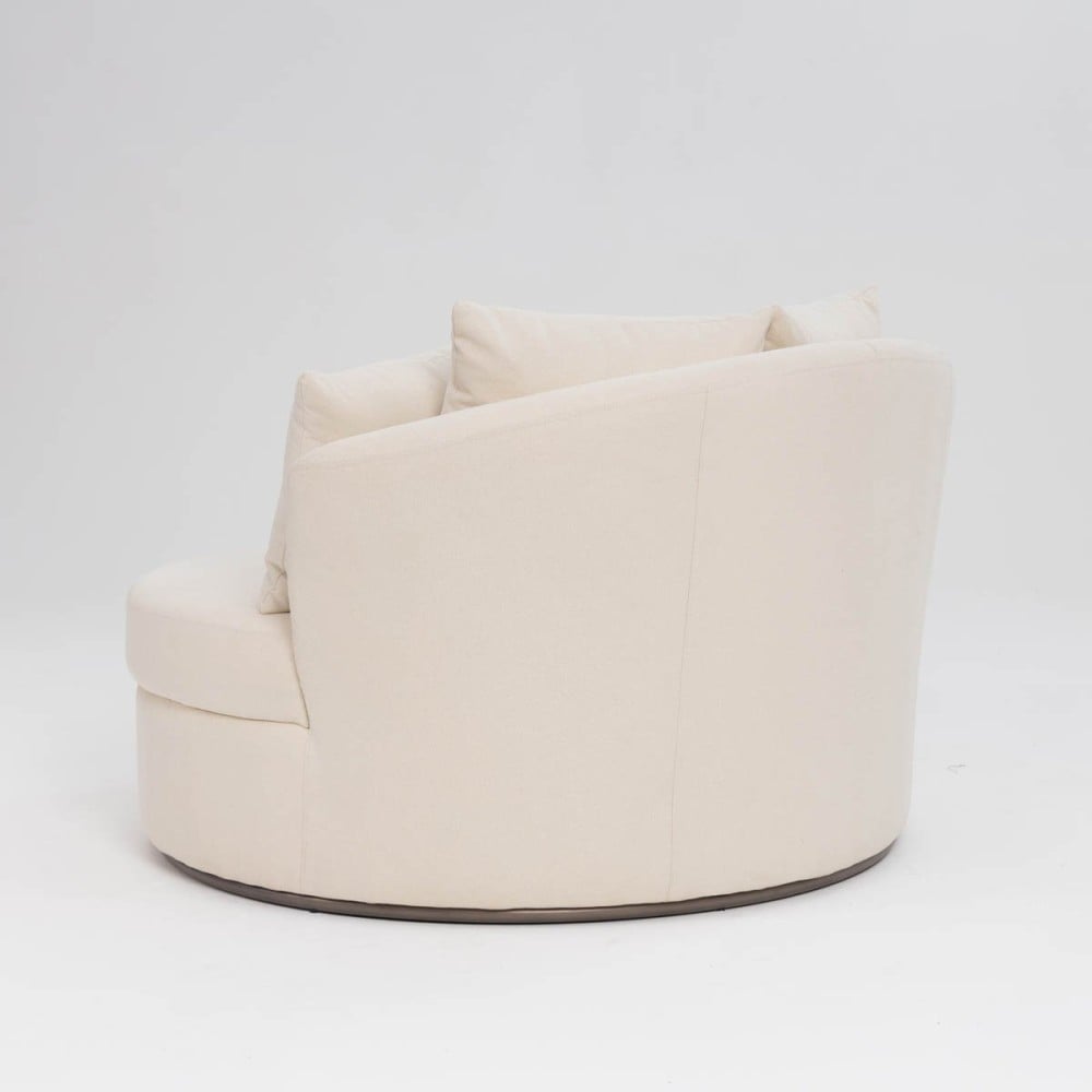 Chaise Hana Estofada com Almofadas Decorativas Base em Aço Pintura Epóxi Design Sustentável