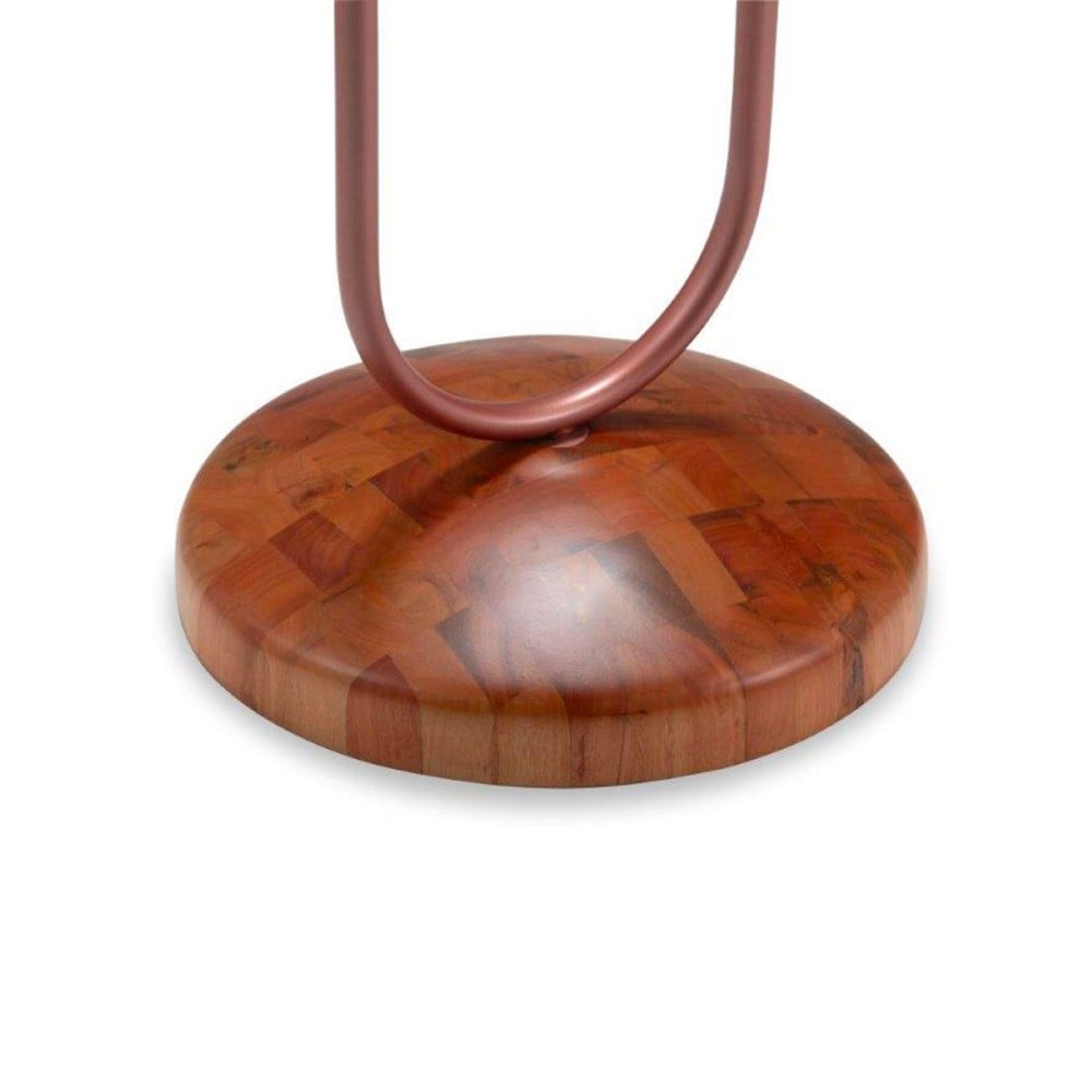 Mancebo Astra Cabideiro com Espelho e Bandeja Redonda com Recouro Estrutura em Aço Carbono Base em Madeira Design by Studio Oune