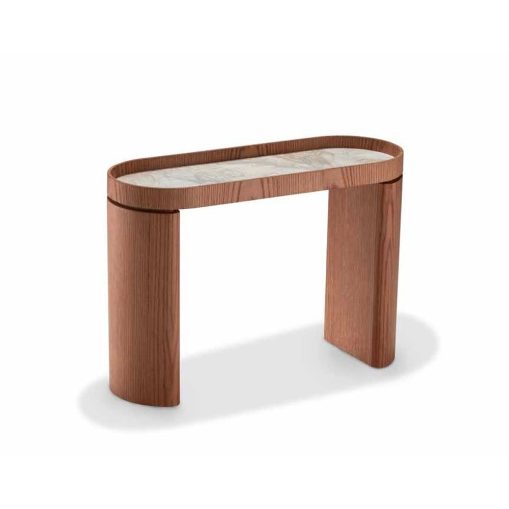 Mesa Apoio de Sofá Navis Tampo Bandeja Detalhe em Lâmina TS Estrutura em Lâmina de Carvalho Design by Ampezzan e Maciel Arquitetos