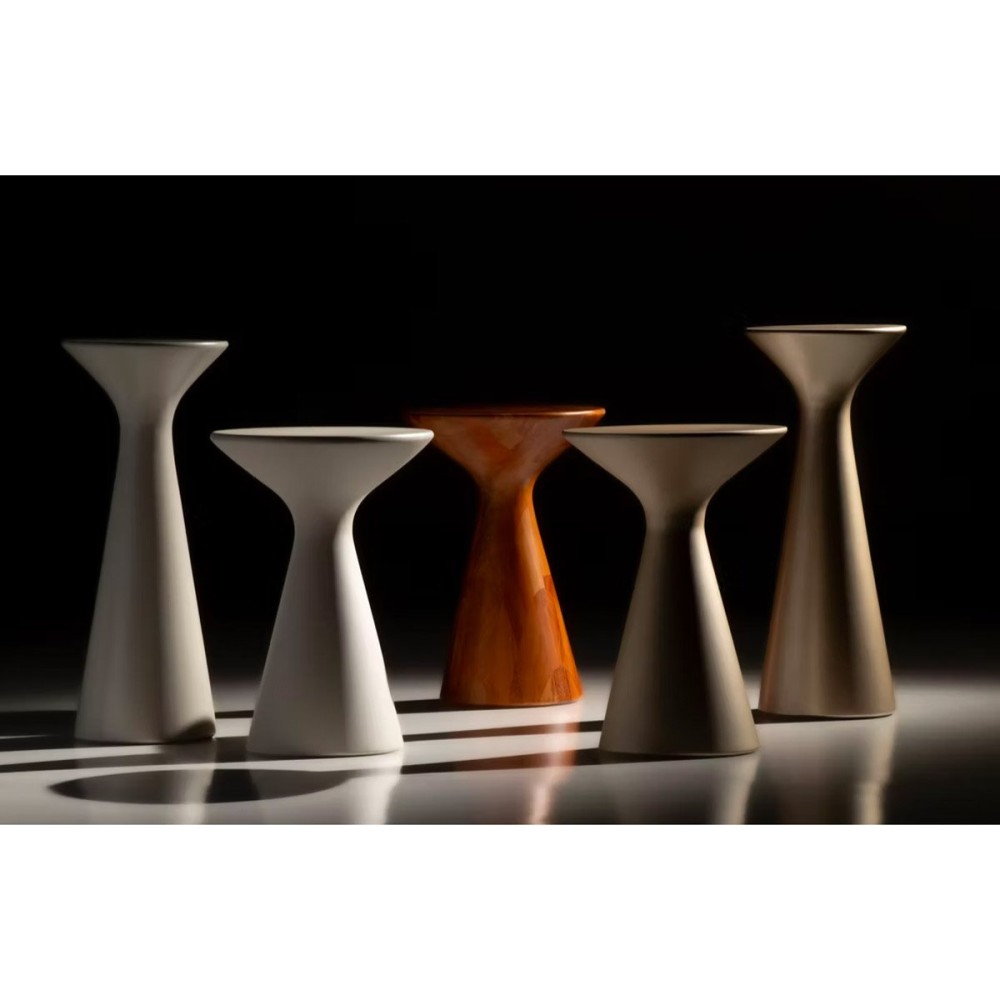 Mesa de Apoio Kaion Duo Tampo Redondo Estrutura em Multilaminado