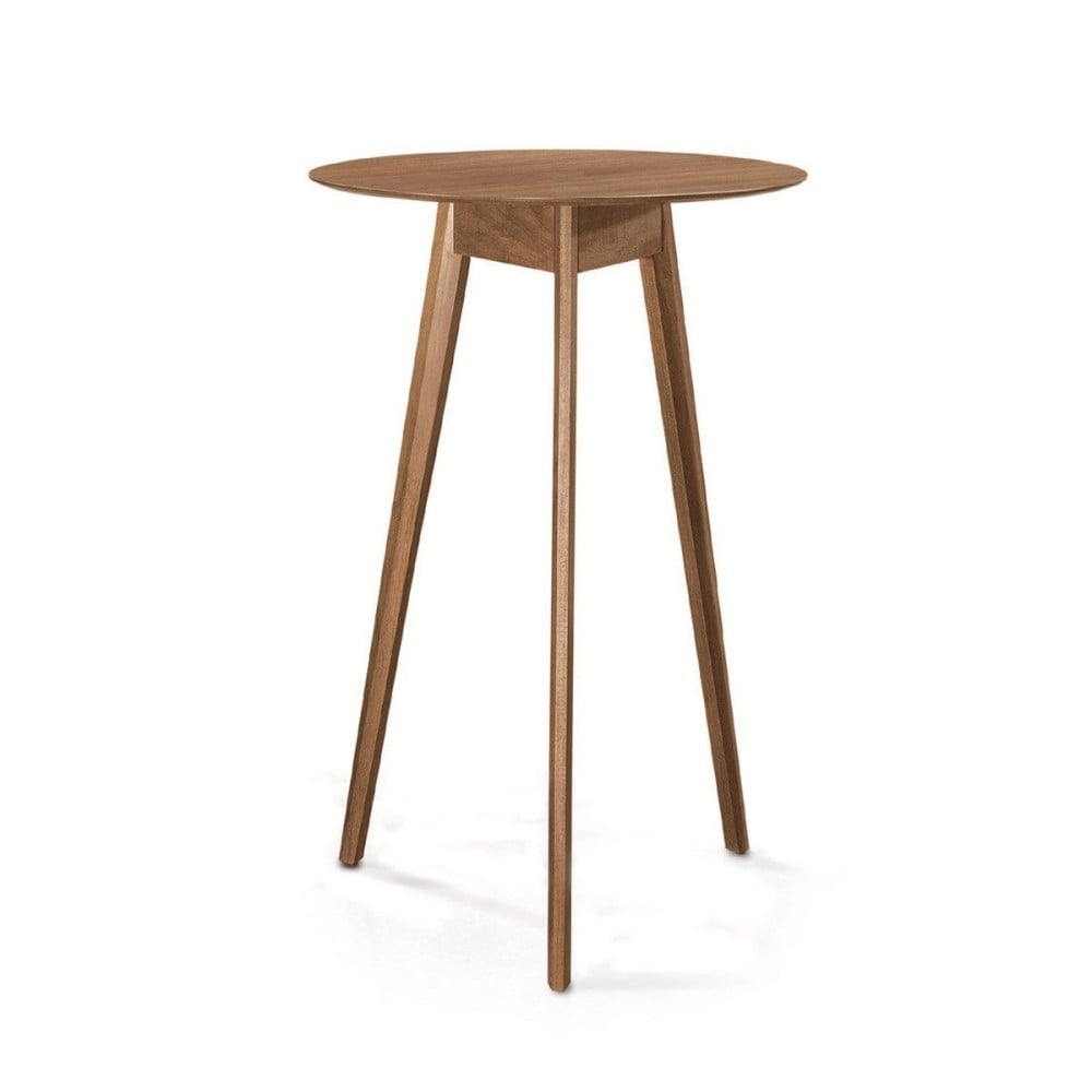 Mesa Bistrô Oran Tampo Redondo Laminado Base em Madeira de Manejo Design by Traço Design