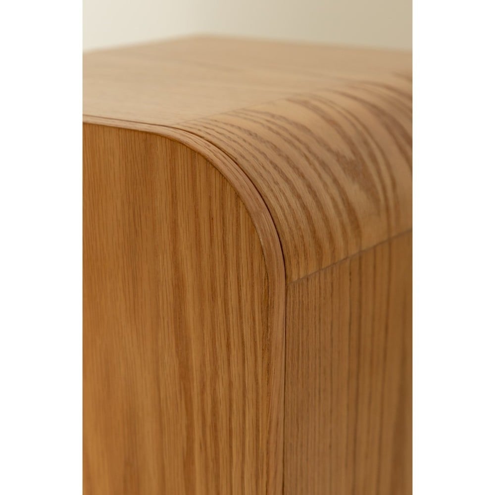 Mesa de Cabeceira Martini com 2 Gavetas em Lâmina de Madeira e Pés Esculpidos em Madeira Tauari Design by M7 Estúdio
