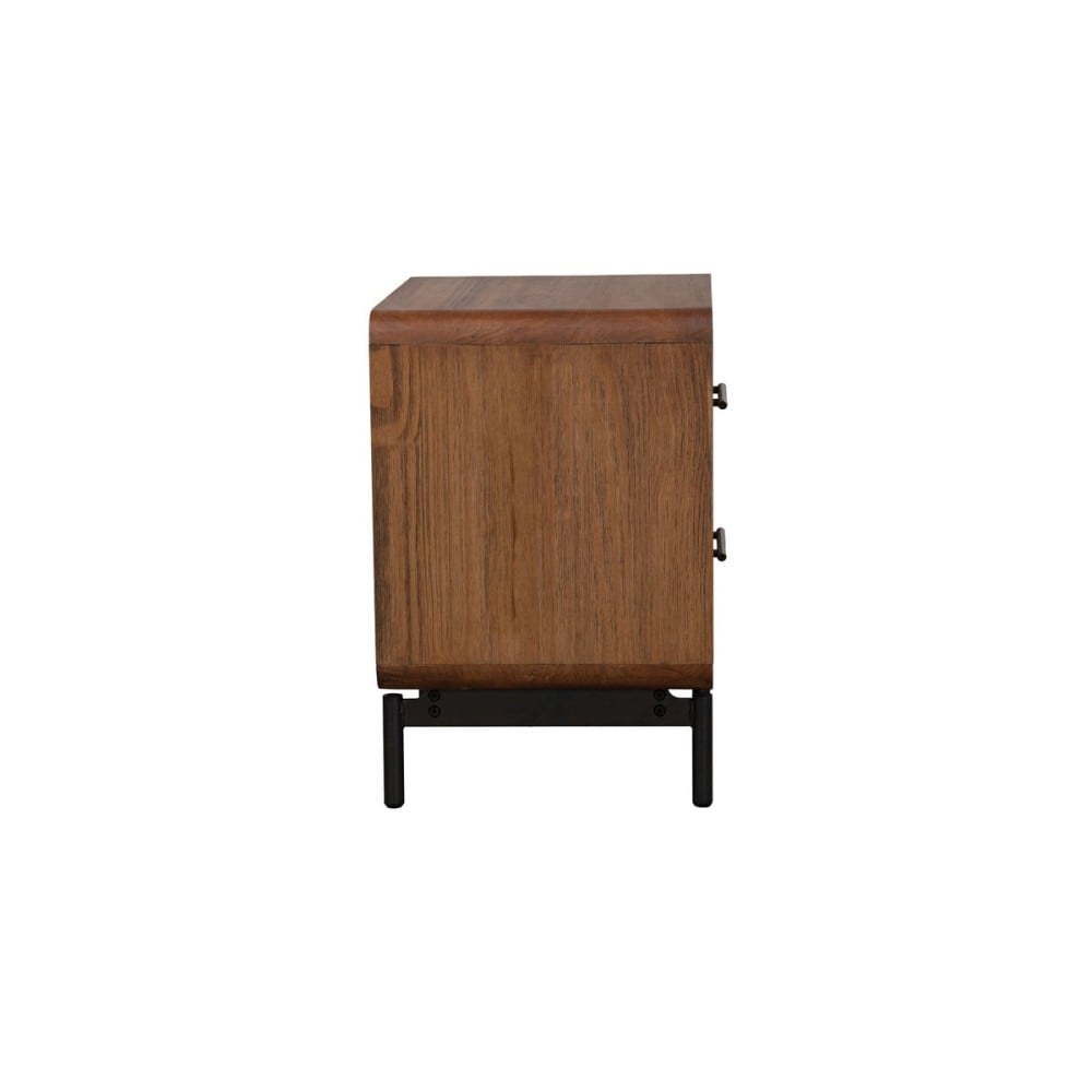 Mesa de Cabeceira Soho em Madeira de Reflorestamento com Base Elevada em Aço Carbono Designer by Pedro Mendes