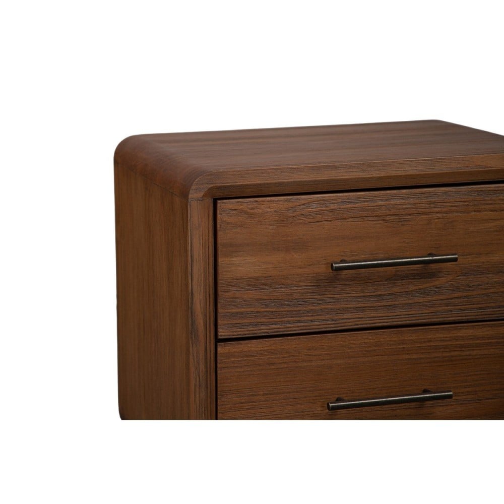 Mesa de Cabeceira Soho em Madeira de Reflorestamento com Base Elevada em Aço Carbono Designer by Pedro Mendes