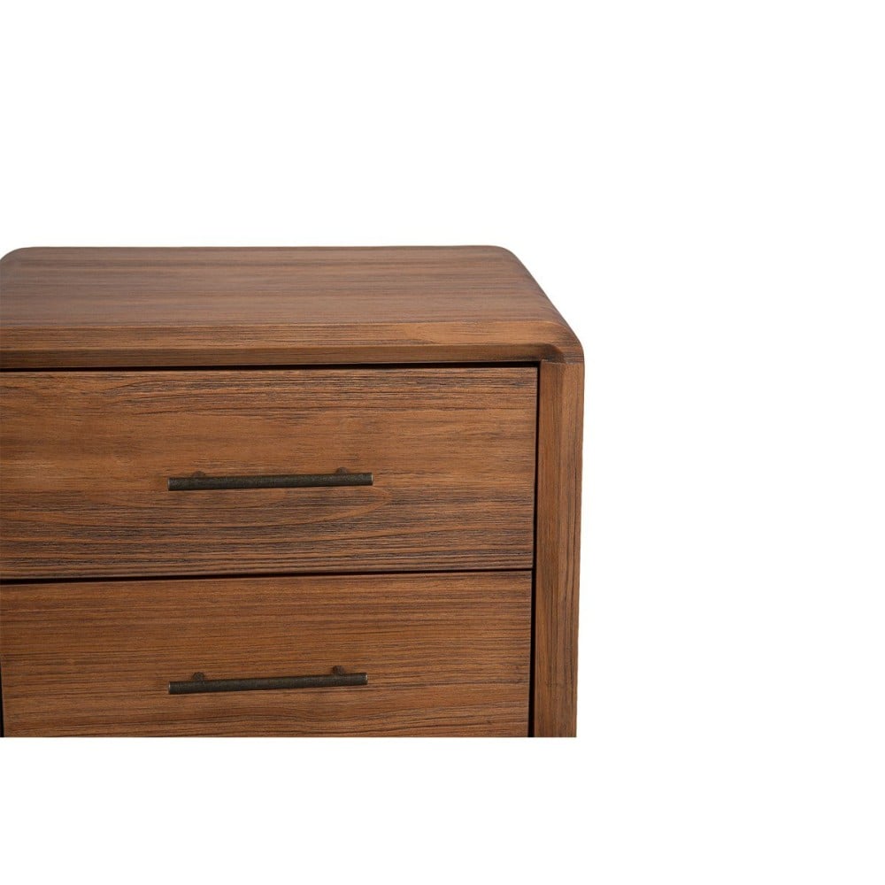 Mesa de Cabeceira Soho em Madeira de Reflorestamento com Base Elevada em Aço Carbono Designer by Pedro Mendes