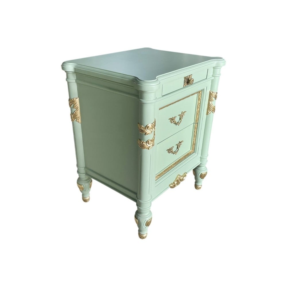 Mesa de Cabeceira Versalhes Design de Luxo Peça Artesanal