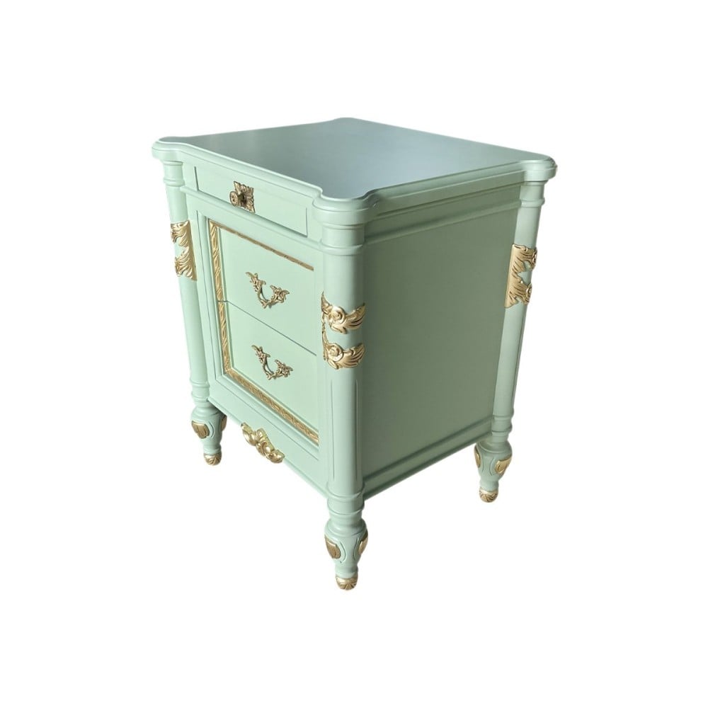 Mesa de Cabeceira Versalhes Design de Luxo Peça Artesanal
