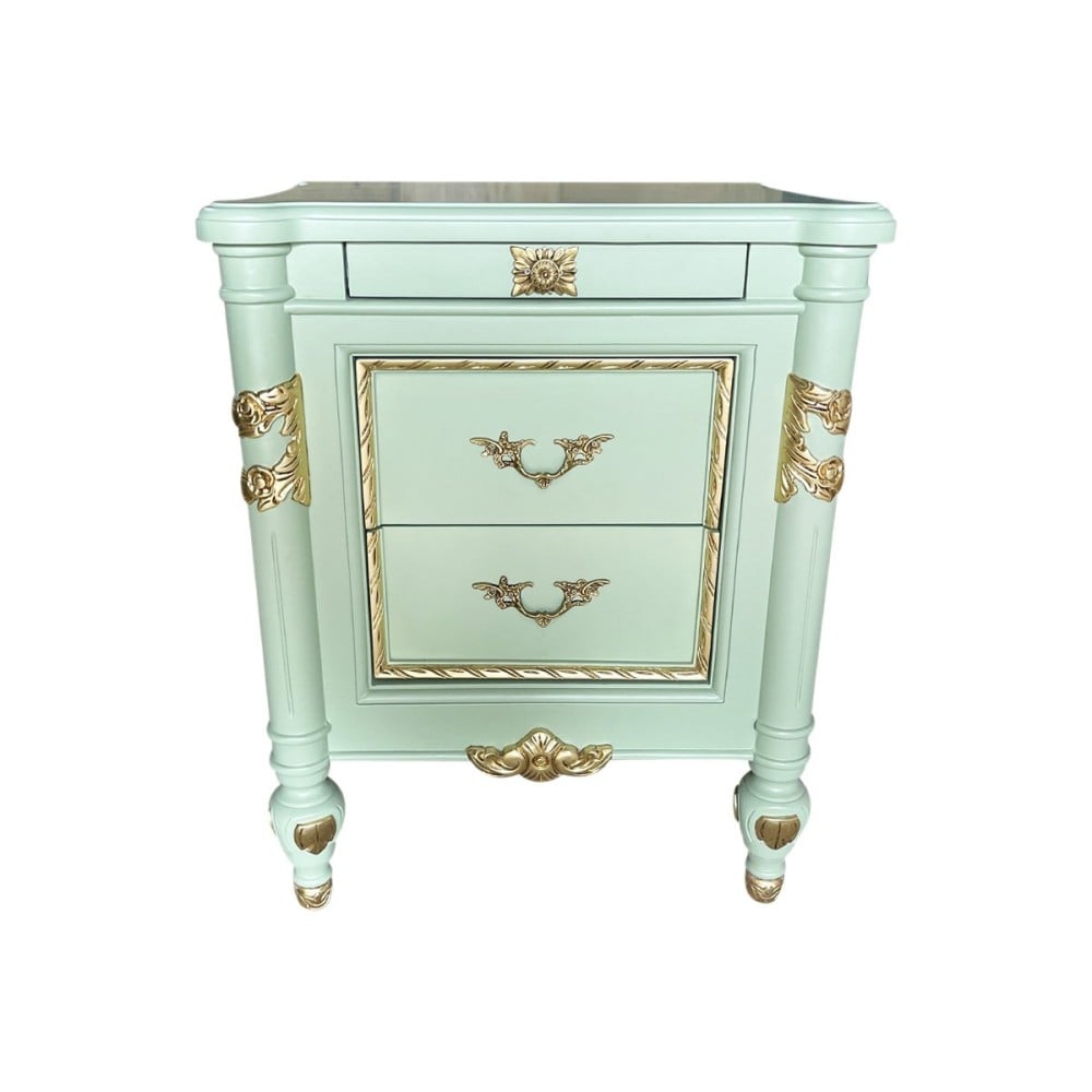 Mesa de Cabeceira Versalhes Design de Luxo Peça Artesanal